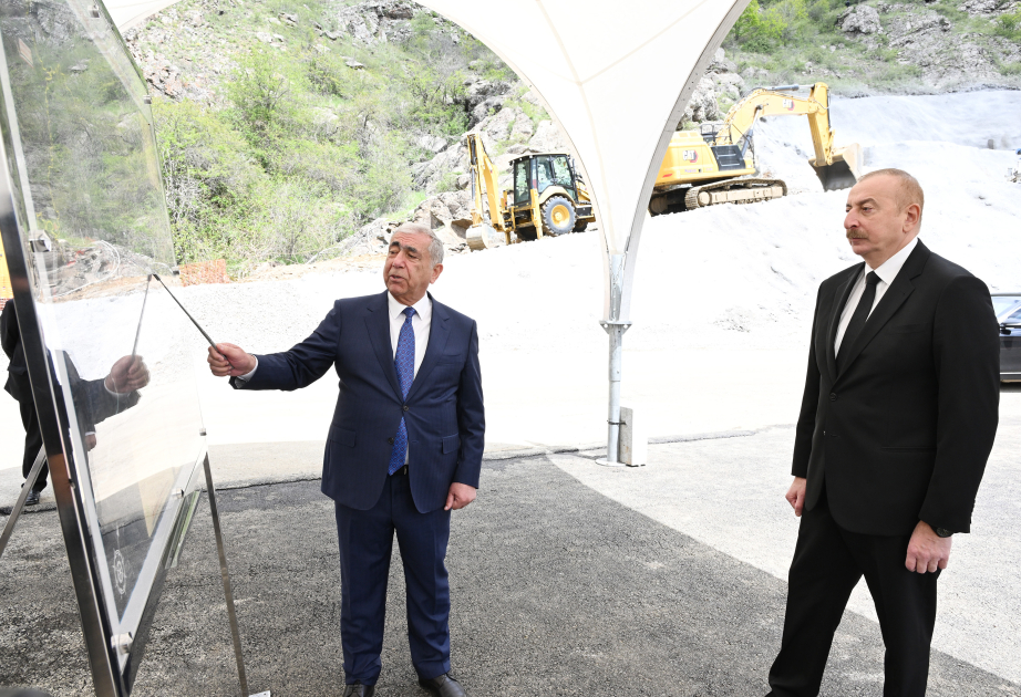 President Ilham Aliyev inspected progress of reconstruction of Khankendi-Shusha-Lachin highway VIDEO