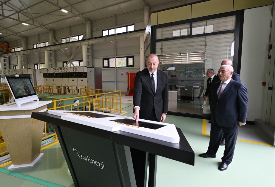 El Presidente de Azerbaiyán asistió a la inauguración de pequeñas centrales hidroeléctricas en Lachin